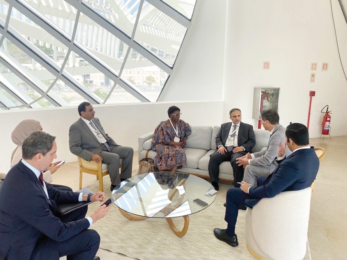 Minister of Environment and Climate Change H E Dr. Abdullah bin Abdulaziz bin Turki Al Subaie (third right) during his participation in Brazil.