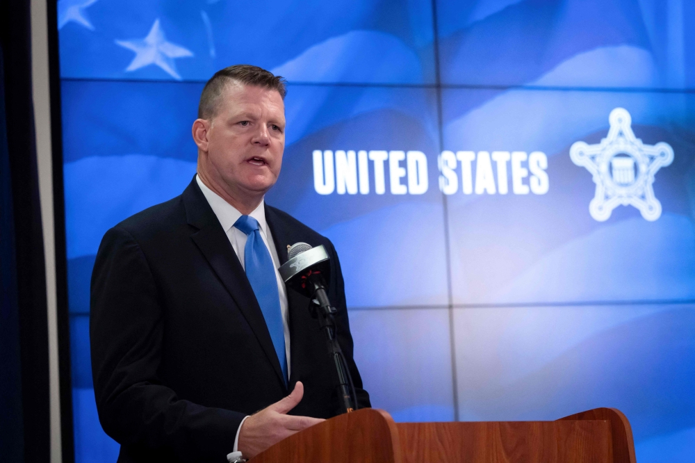 US Secret Service Acting Director Ronald Rowe speaks during a press conference in Washington, DC, on September 20, 2024. (Photo by Ben Curtis / POOL / AFP)
