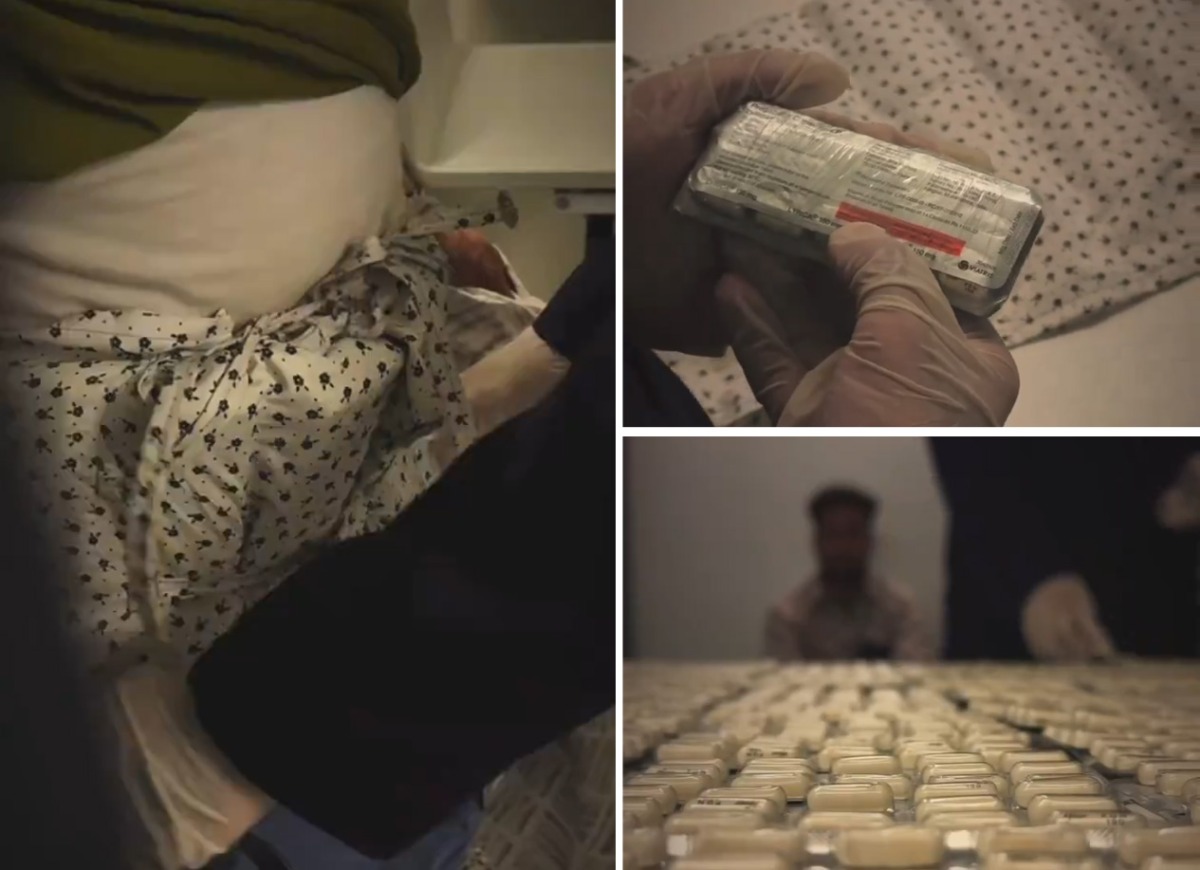 Screen shots of video shared by Qatar Customs