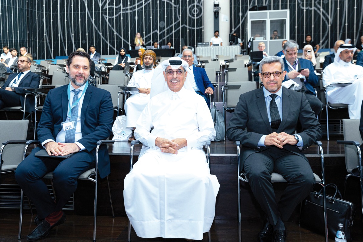 Minister of State and QNL President H E Dr. Hamad bin Abdulaziz Al Kawari and others at the event.