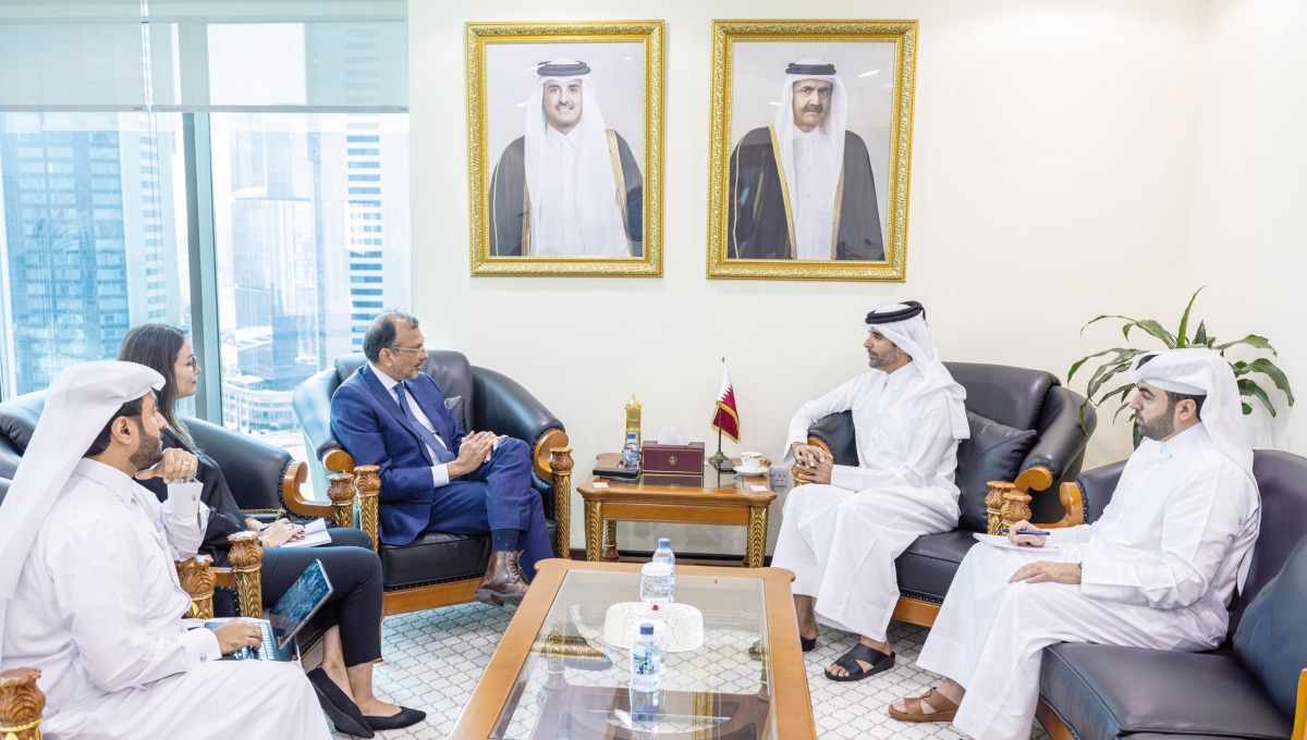 Special Envoy of the Minister of Foreign Affairs H E Ambassador Faisal bin Abdullah Al Hanzab meeting Representative of the United Nations High Commissioner for Refugees (UNHCR) in Afghanistan Arafat Jamal, who is visiting the country. During the meeting, they discussed the latest developments in Afghanistan and cooperation in the humanitarian fields, as well as ways to enhance peace and stability in Afghanistan. 