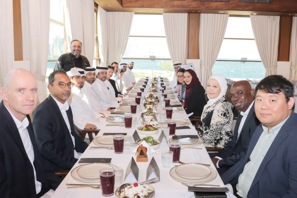 Chairman of Qatar Tourism H E Saad bin Ali Al Kharji and other officials with the award judges.