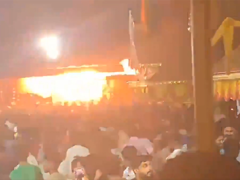 Pic: Image grab of a video being shared on social media 