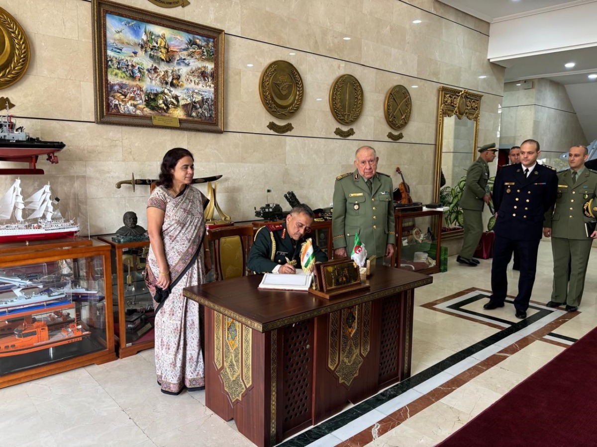 Chief of Defence Staff, Gen. Anil Chauhan CDS_India met Gen. Saïd Chanegriha, Chief of Staff of People’s National Army today and signed Agreement for Cooperation in the Military Field between India and Algeria on November 3, 2024. Photo by @indiainalgeria on X.