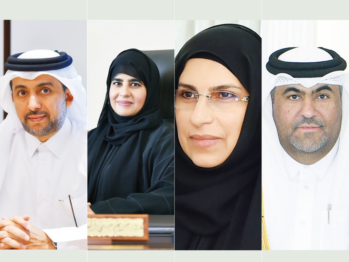 From left: Dr. Hassan bin Rashid Al Derham, Maryam Al Maadeed, Dr. Eiman Mustafawi and Dr. Rashid Ahmed Al Kuwari 

