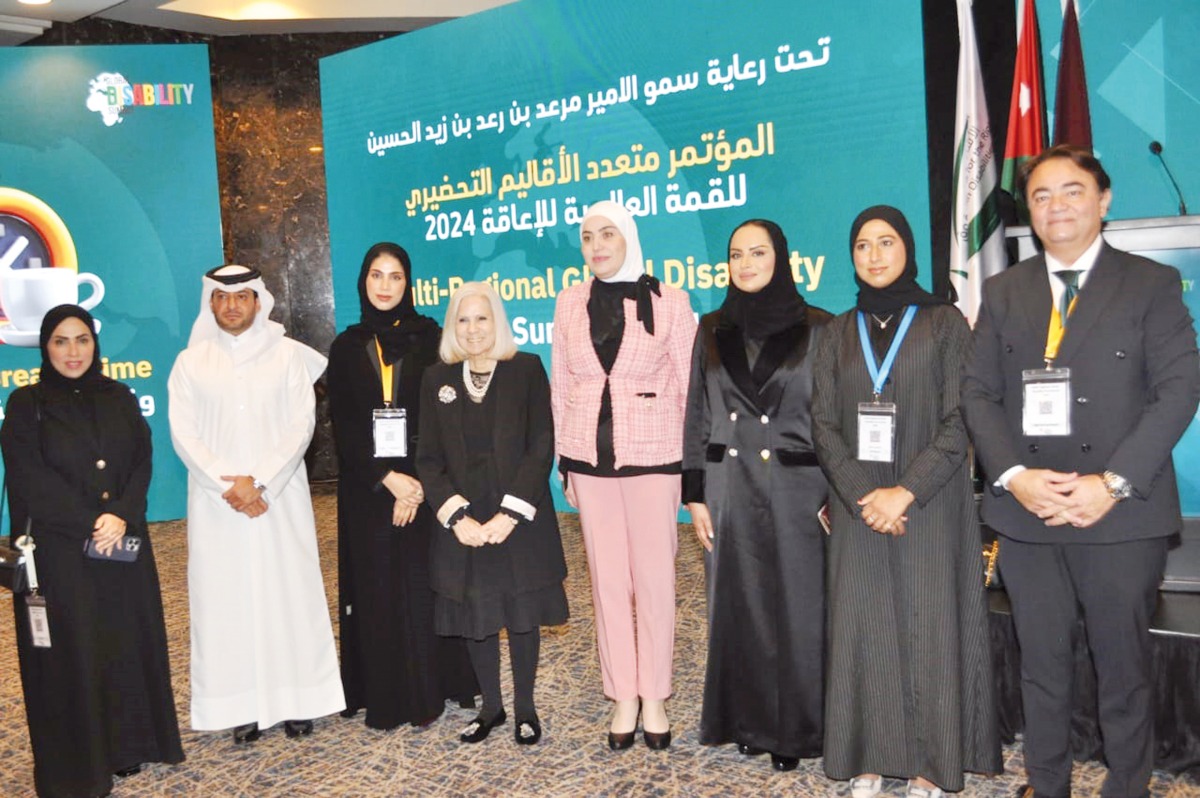 A delegation from MSDF at the preparatory conference in Jordan.