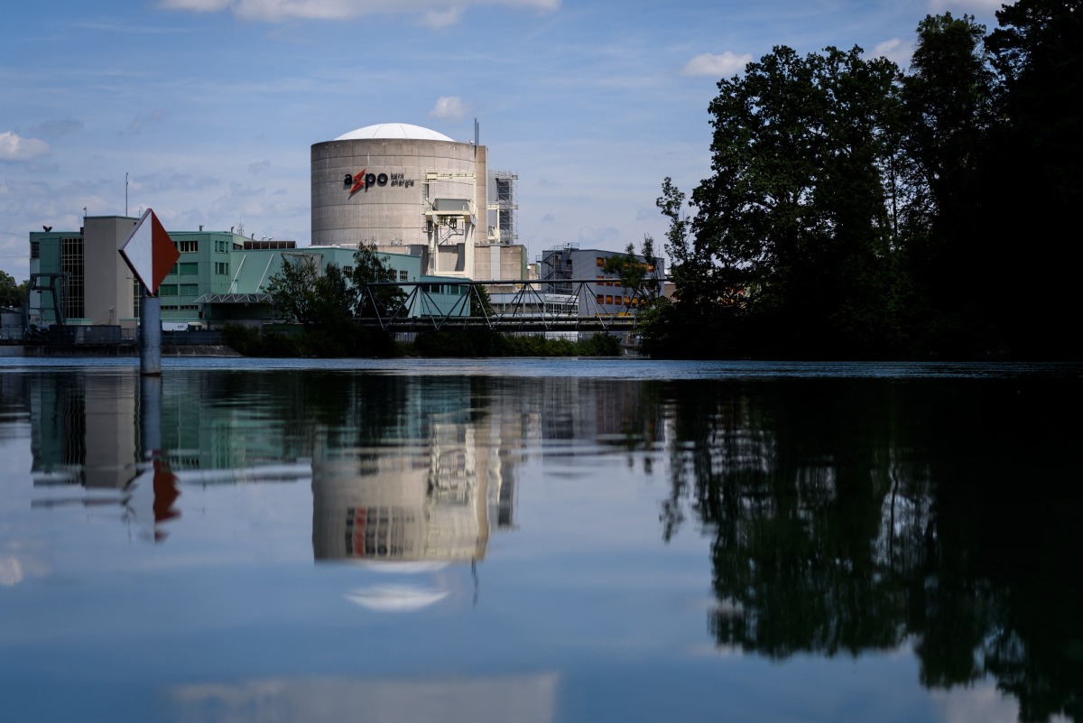 This picture taken on July 9, 2019, shows a general view of Switzerland's Beznau nuclear plant near Dottingen. Photo by Fabrice COFFRINI / AFP