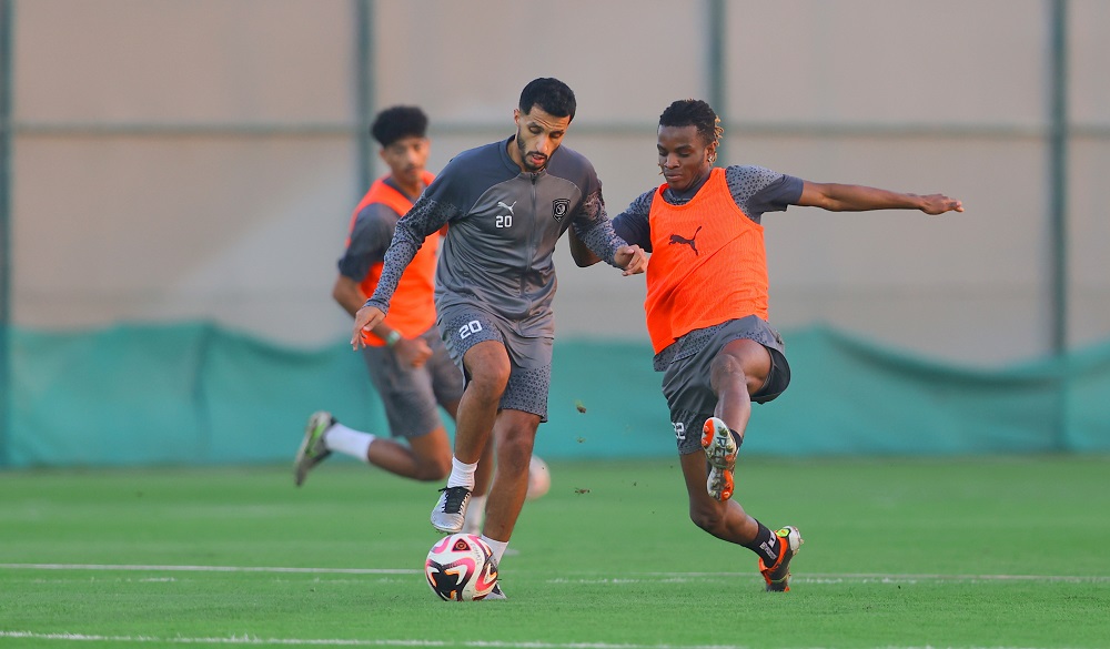 Al Duhail players during a training session as they prepare for the semi-final. 
