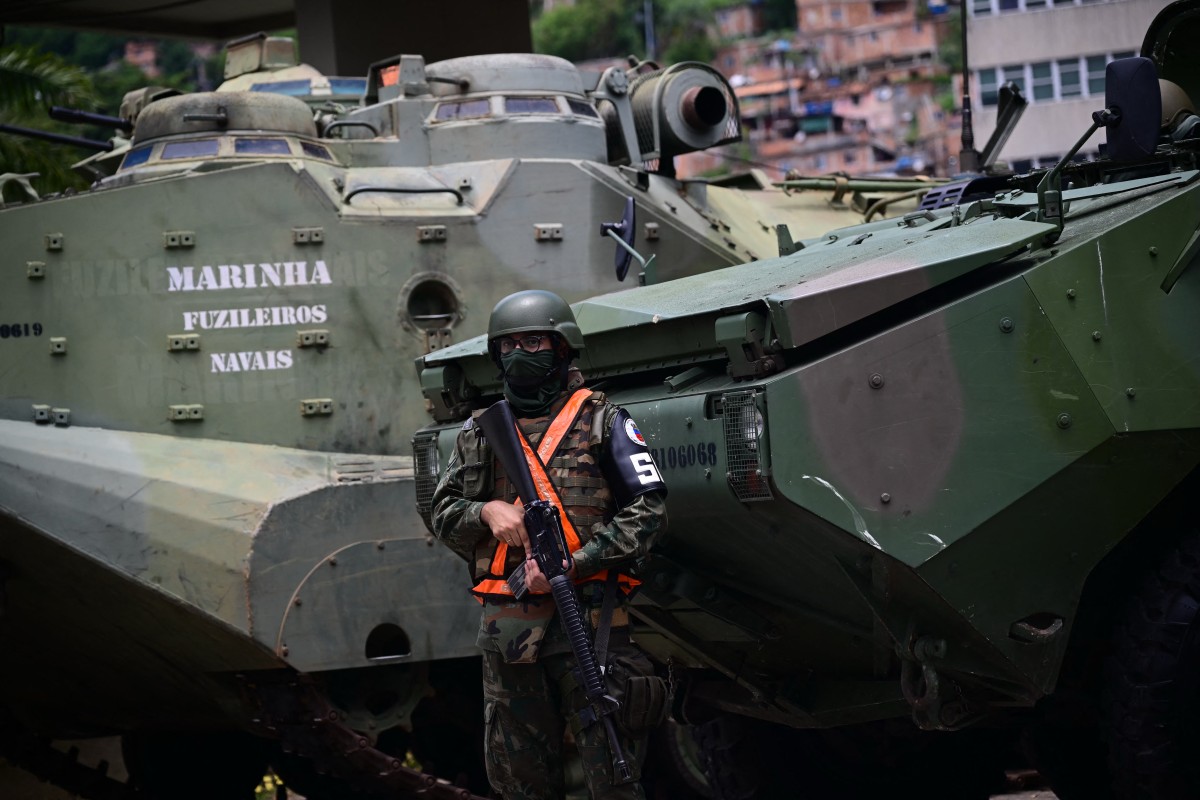 Photo used for representational purposes. Brazilian Navy officers guard the Marcilio Dias Navy Hospital located in the Lins de Vasconcelos neighborhood, north zone of Rio de Janeiro, Brazil, on December 12, 2024. Photo by Mauro PIMENTEL / AFP.