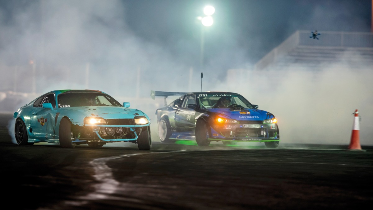 Action during the fourth round of the 2024 the Qatar Drift Championship.
