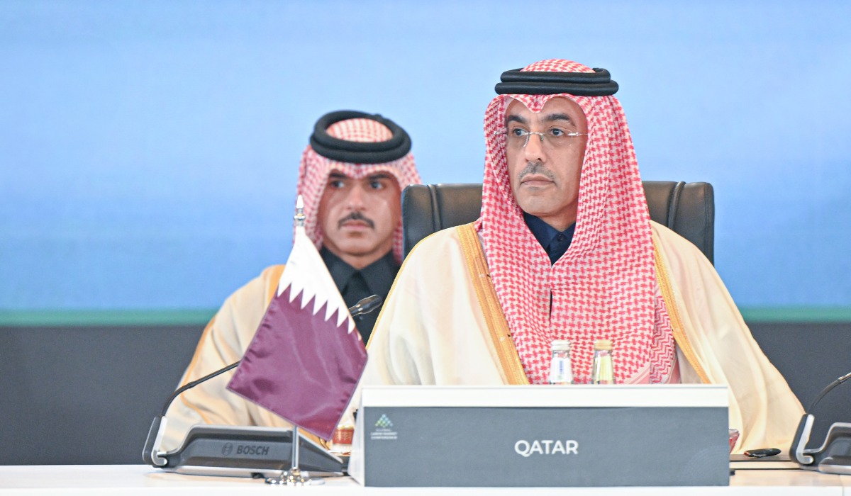 Minister of Labour H E Dr. Ali bin Smaikh Al Marri during ministerial session at the Global Labour Market Conference in Riyadh.