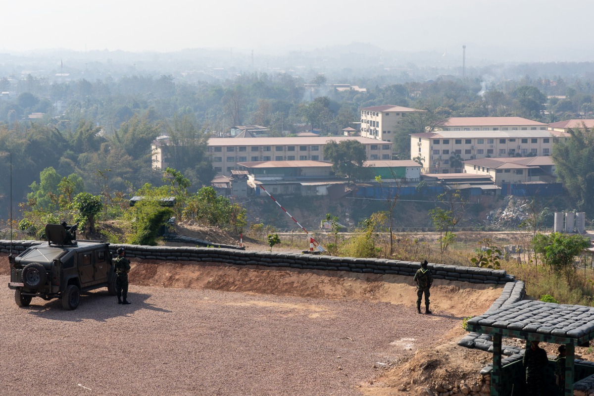 This photo taken in Mae Sot, Tak province of Thailand on Feb. 10, 2025 shows the border area between Thailand and Myanmar. (Xinhua/Lin Hao)
