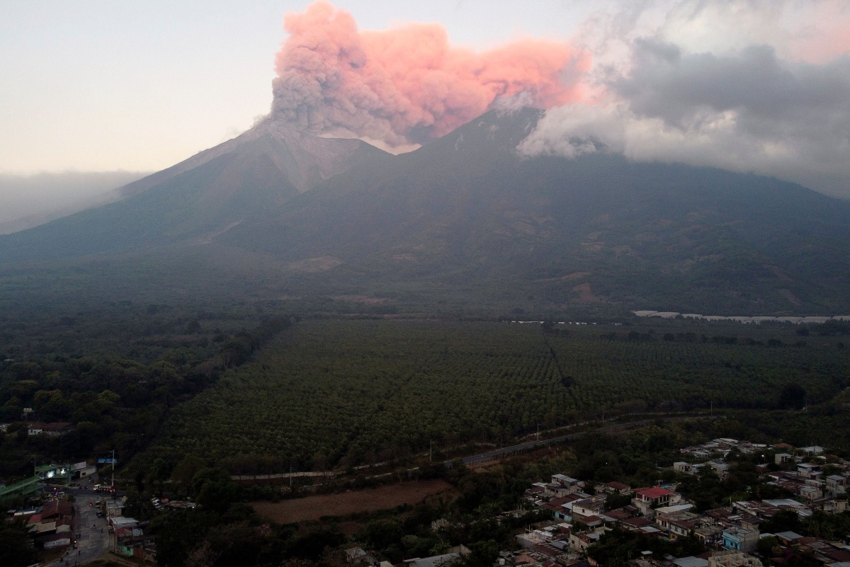 Fuego volcano erupts as seen from Alotenango, Sacatepequez department, some 65 kilometres southwest Guatemala City on March 10, 2025. (Photo by JOHAN ORDONEZ / AFP)
