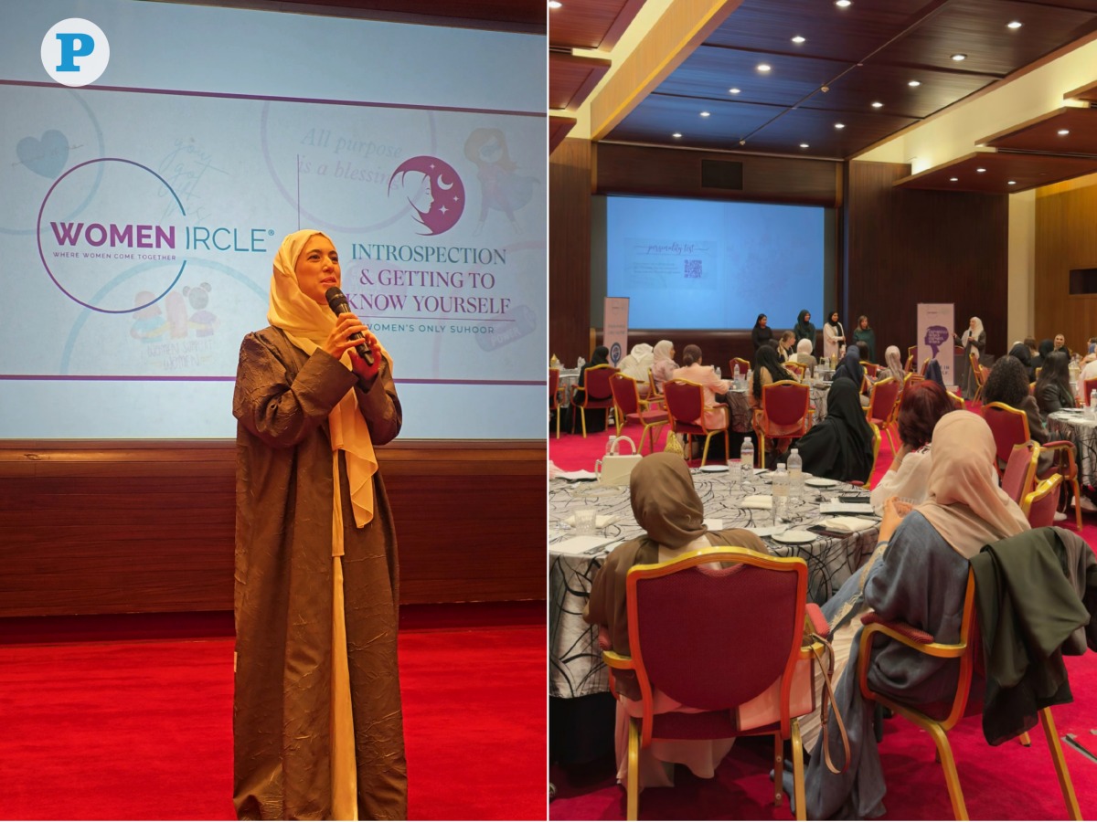 Elizabeth Wood, Women's Circle Coach and Founder of Inspire Me LLC, addressing the gathering that brought together over 75 women for an evening of introspection, conversation, and empowerment.