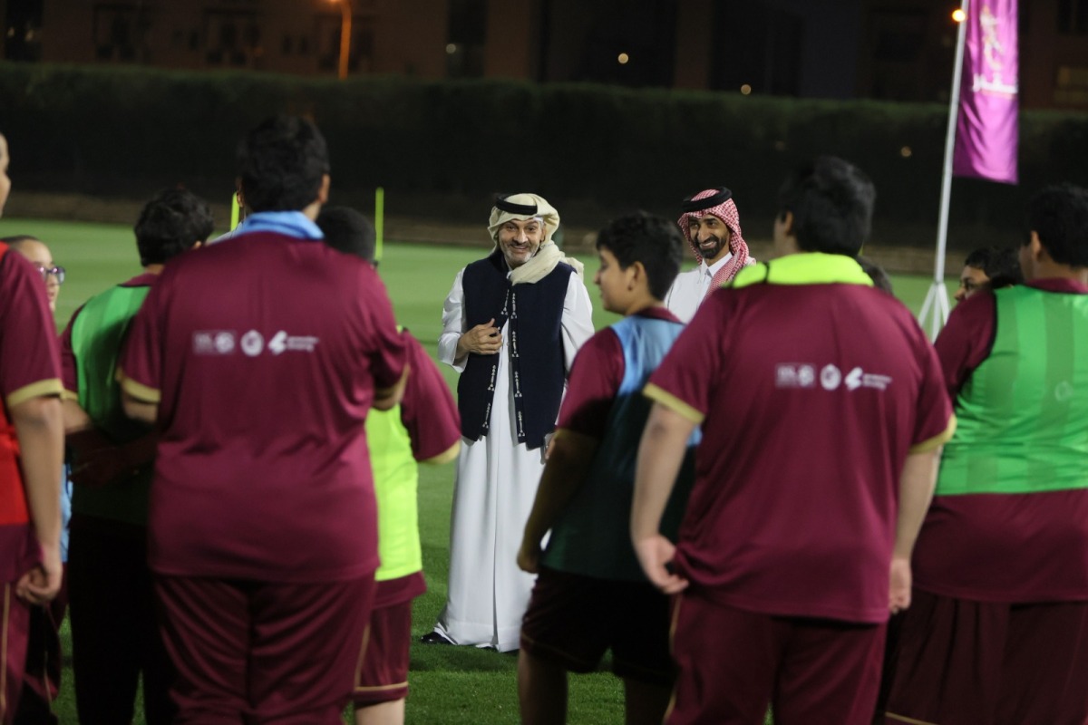 Qatar Stars League CEO Hani Taleb Ballan speaks to the participants.