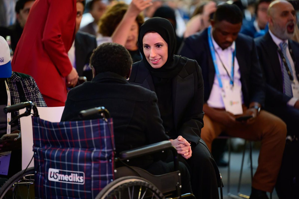 Minister of Social Development and Family H E Buthaina bint Ali Al Jabr Al Nuaimi at the Summit on Disability held in Berlin.
