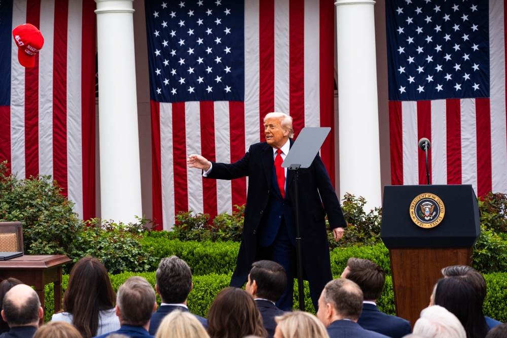 President Donald Trump at a 