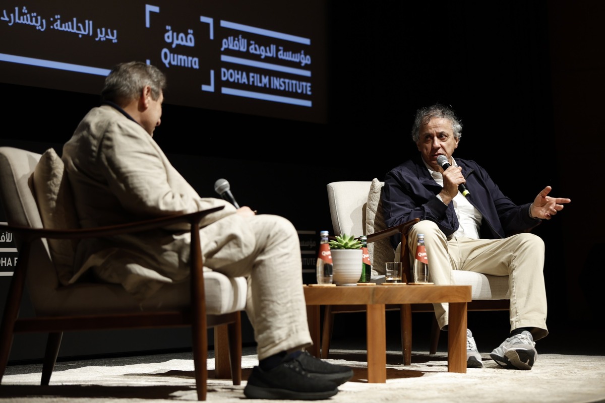 Qumra Master Darius Khondji speaking during the masterclass.