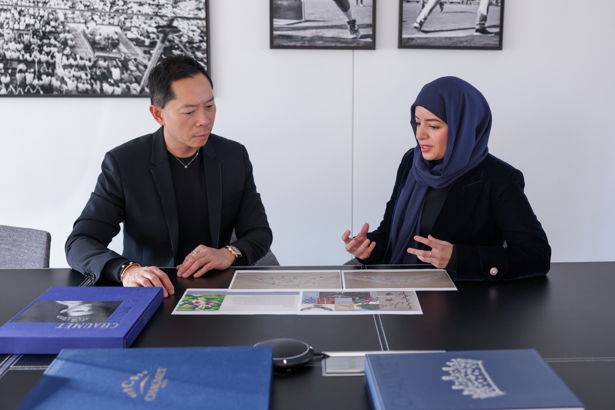 Chaumet CEO Charles Leung and Aisha Alattiya.