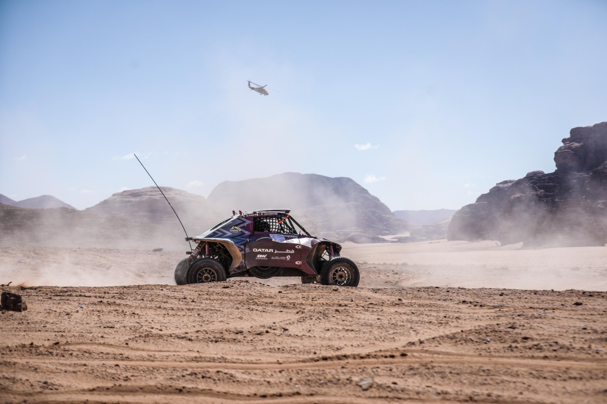 Qatar's Khalifa Saleh Al Attiyah drives during the Jordan Baja. 