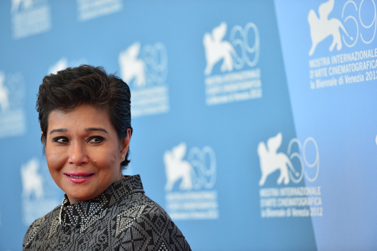 Archival photo of Philippine actress Nora Aunor posing at the photocall for 