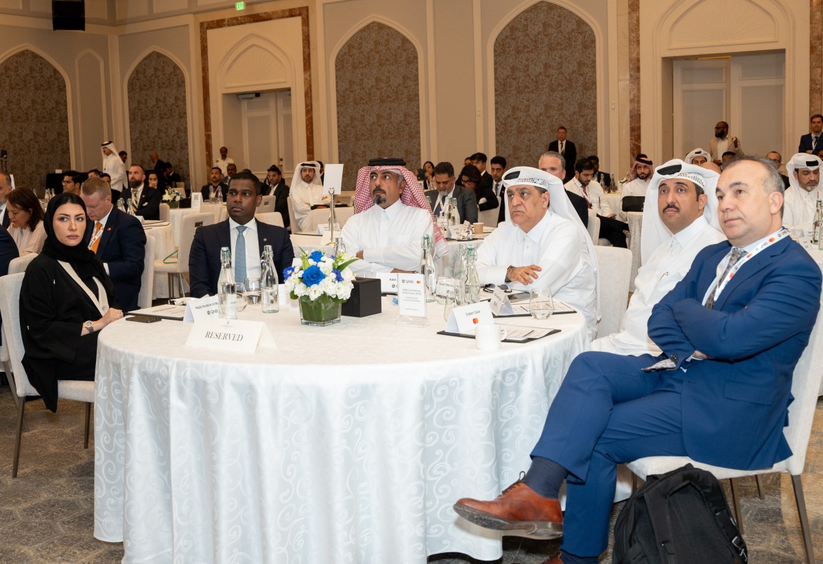Officials during the second edition of the Commercial Payments Forum Qatar, hosted by QNB and Mastercard.
