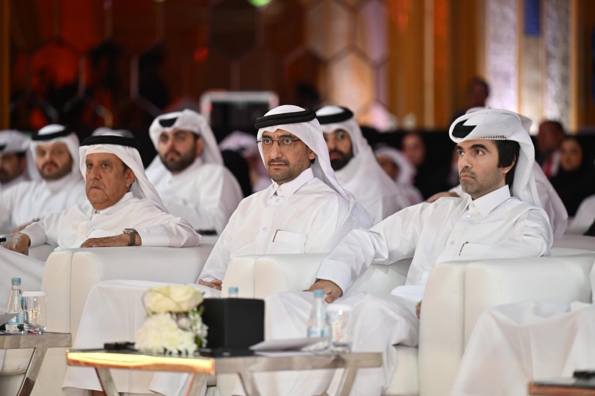 Minister of Justice and Minister of State for Cabinet Affairs H E Ibrahim bin Ali Al Mohannadi and other officials during the event yesterday.