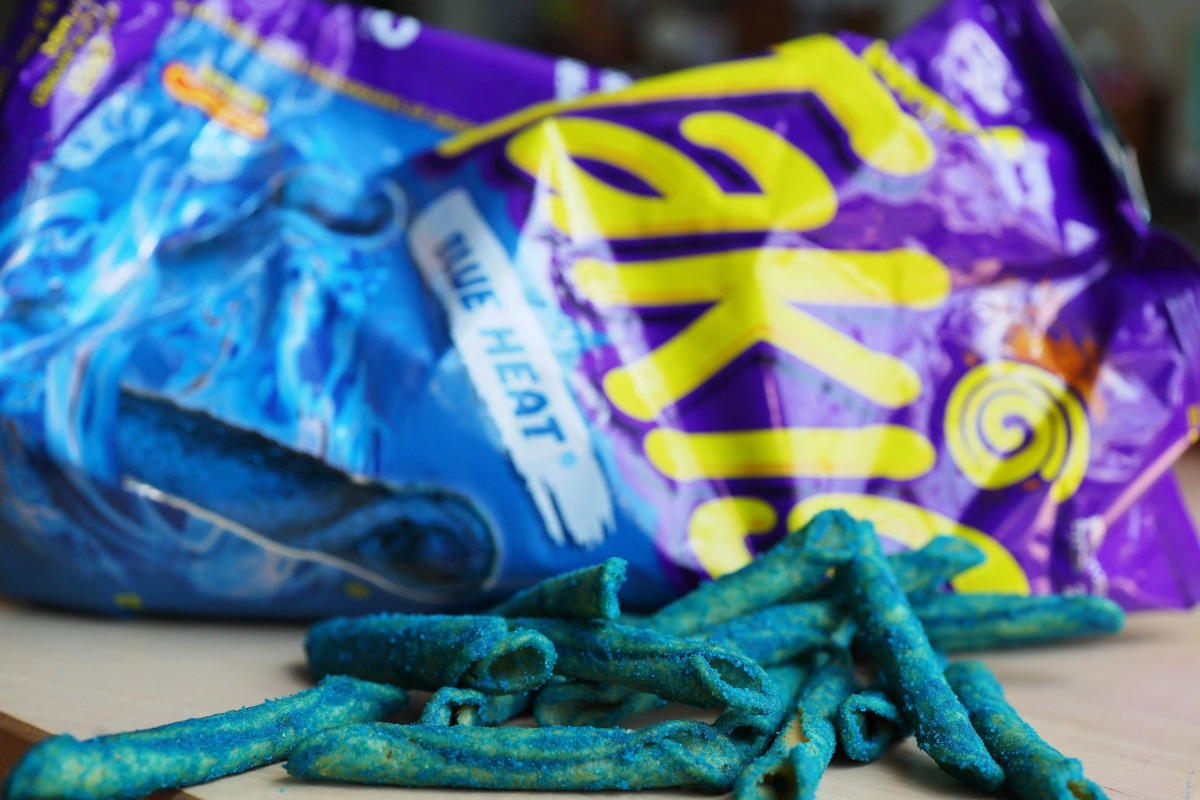 In this photo illustration, a Takis Blue Heat bag is seen on a table on April 23, 2025 in New York City. Photo illustration by Michael M. Santiago/Getty Images