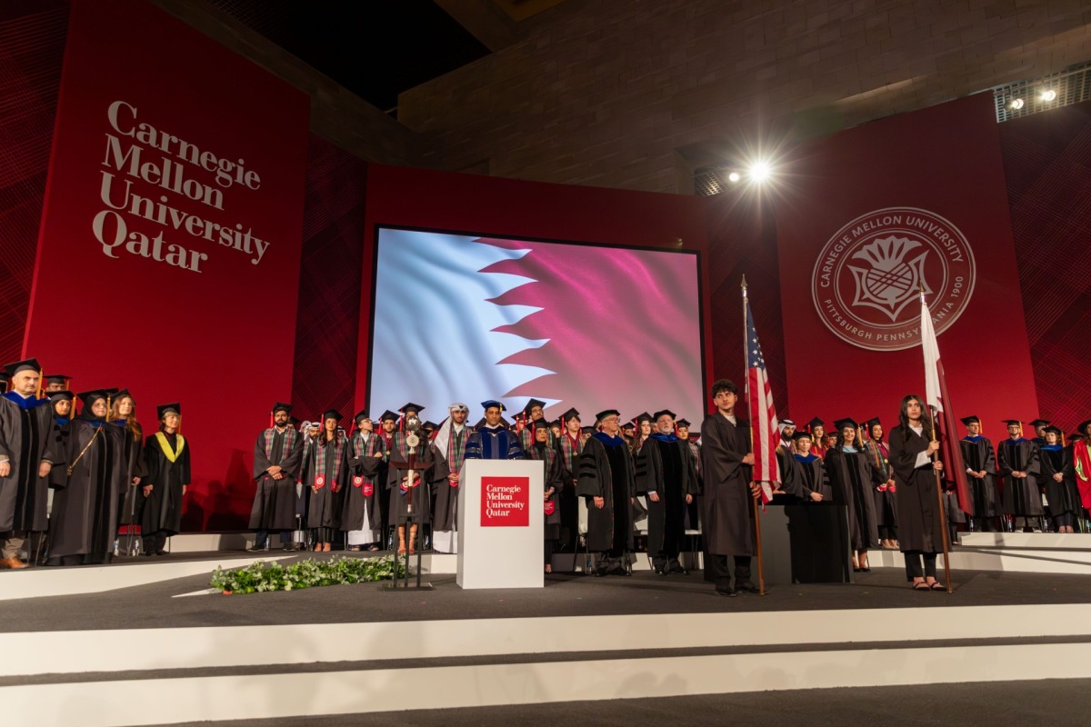 Carnegie Mellon University in Qatar Class of 2025 during the graduation.