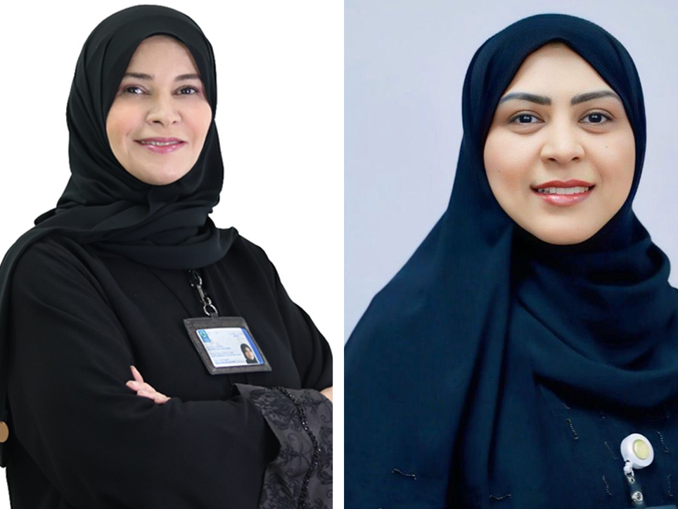 Chief Nursing Officer at HMC, Mariam Al Mutawa (left) and Director of Nursing Education,  Muna Al Hetmi 