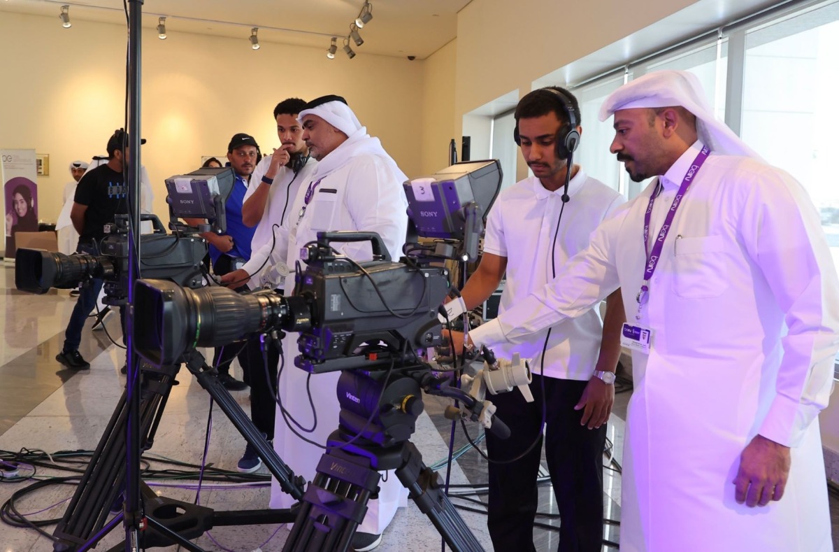 Qatar University students during the media training.  
