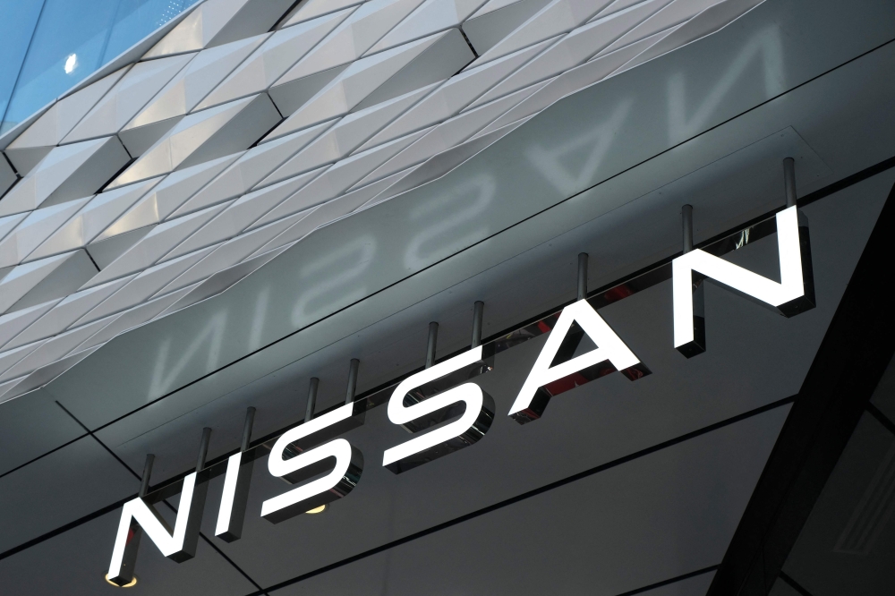 (Files) Logo of Japan's Nissan Motor in Tokyo. (Photo by Kazuhiro Nogi/ AFP)