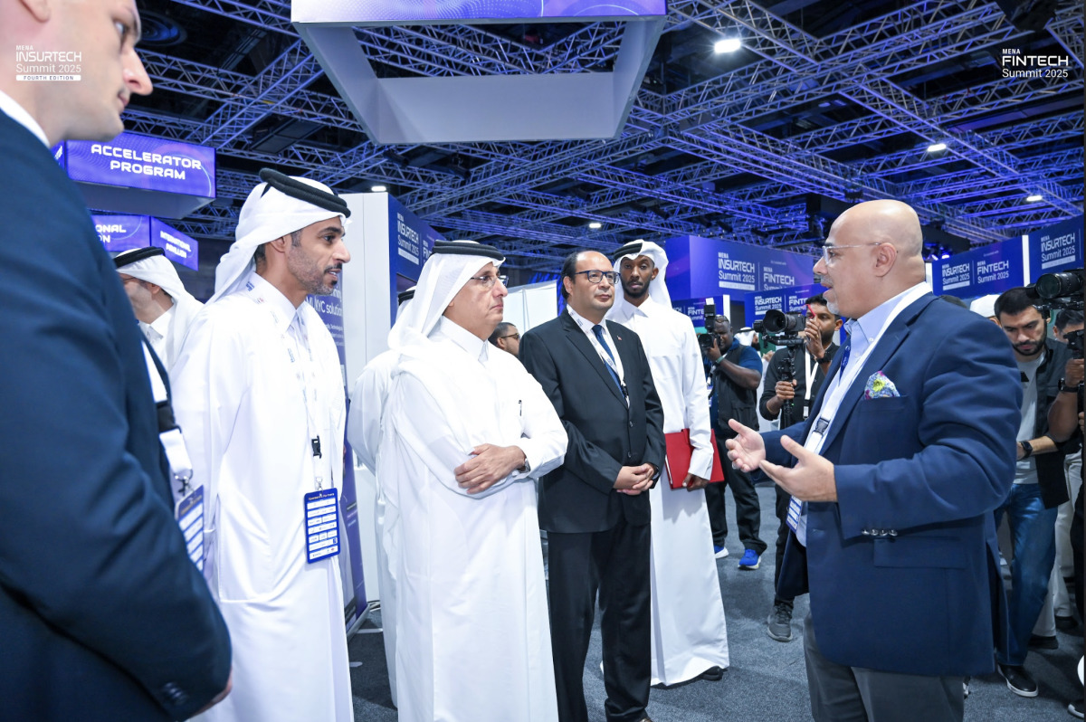 Chairman of QIC Group, Sheikh Hamad bin Faisal Al Thani; and Group CEO, Salem Khalaf Al Mannai during the summit.