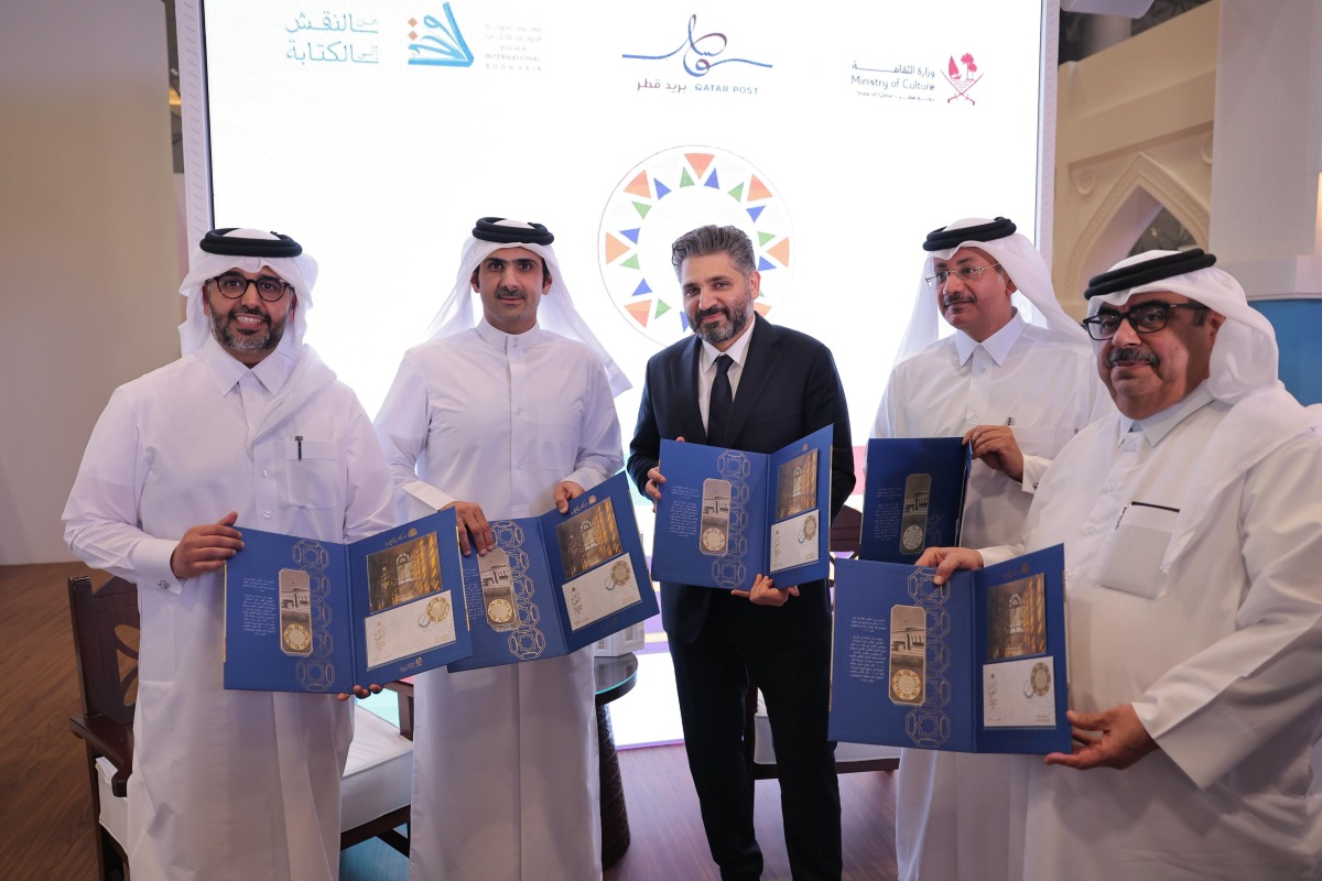 Minister of Culture H E Sheikh Abdulrahman bin Hamad Al-Thani during the ceremony.