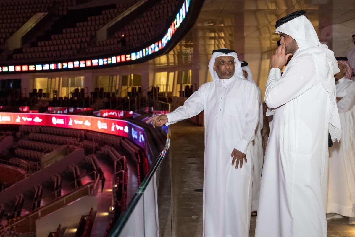 Qatar Olympic Committee President H E Sheikh Joaan bin Hamad Al-Thani inspected the venue in Lusail ahead of the ITTF World Table Tennis Championships.
