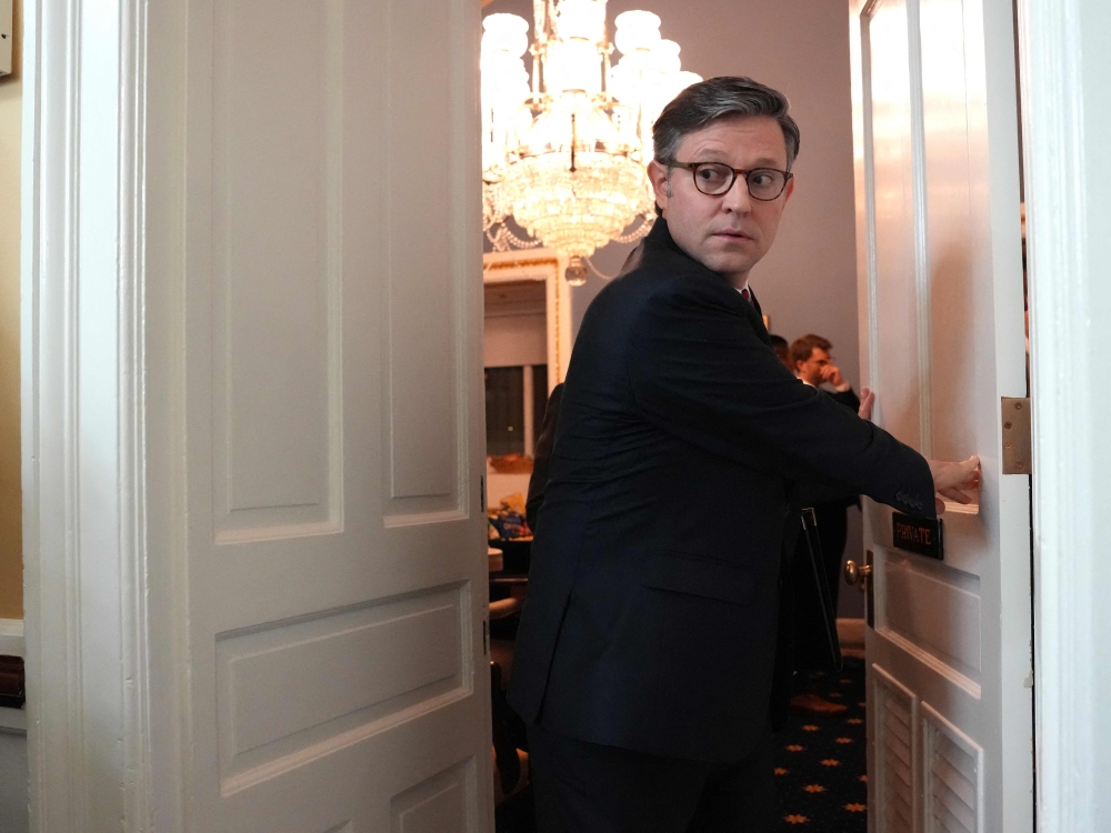 Speaker of the House Mike Johnson (R-LA) arrives to a House Rules Committee meeting on the One Big Beautiful Bill Act at the US Capitol on May 21, 2025. Kevin Dietsch/Getty Images/AFP
