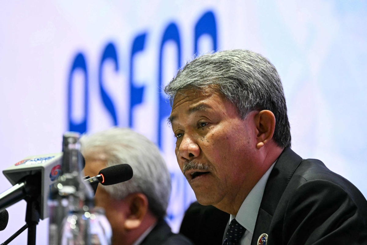 Malaysia's Foreign Affairs Minister Mohamad Hasan attends a press conference ahead of the 46th Association of Southeast Asian Nations (ASEAN) Summit in Kuala Lumpur on May 25, 2025. (Photo by Jam STA ROSA / AFP)