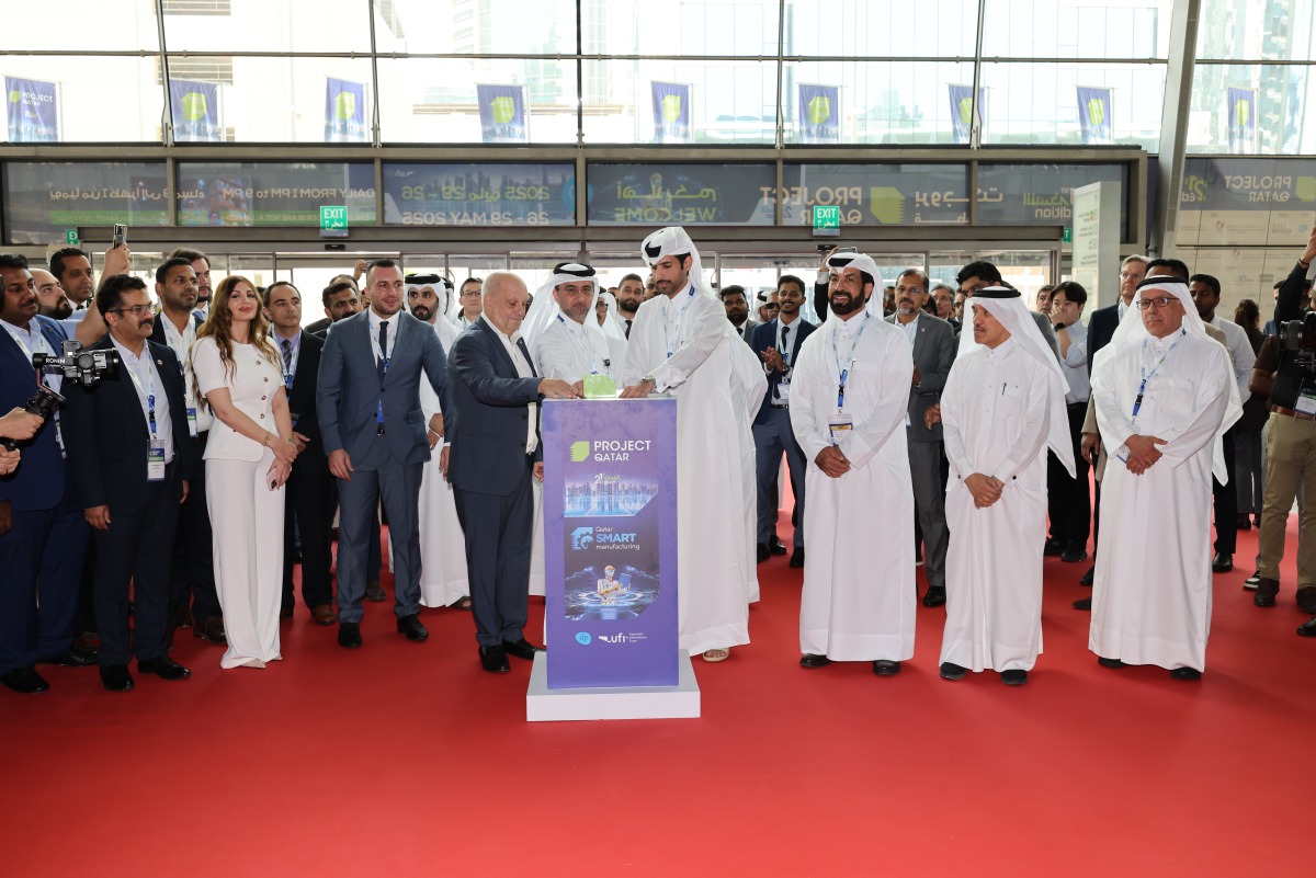 Minister of Economic Development of the Government of the City of Buenos Aires, H E Hernán Lombardi; Vice Chairman and Managing Director of Aamal Company and Vice Chairman of Al Faisal Holding, Sheikh Mohammed bin Faisal Al Thani with other dignitaries during the opening of Project Qatar, yesterday.