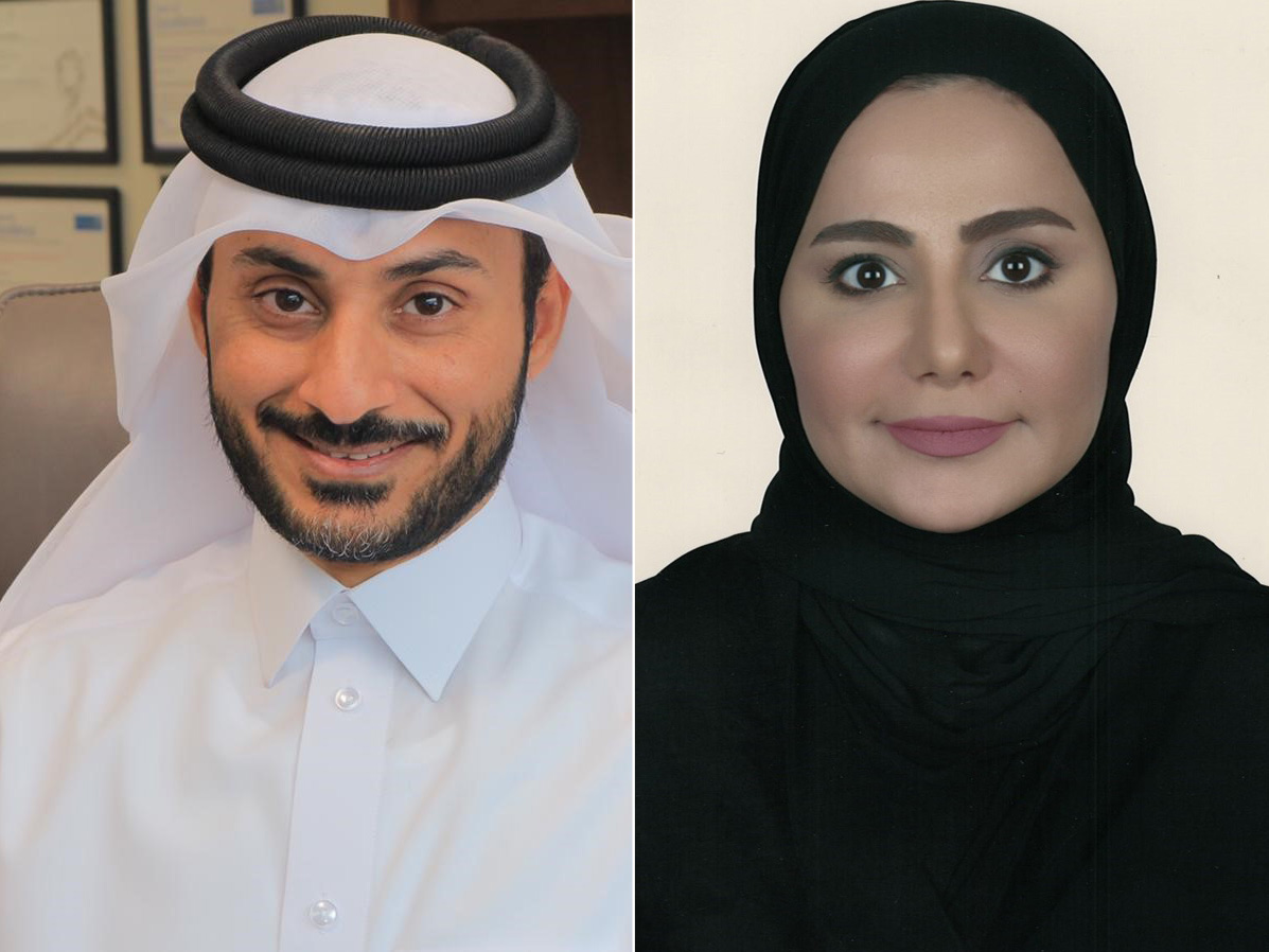 Dr. Khaled Al Jalham (left) and Dr. Dabia Al Mohanadi
