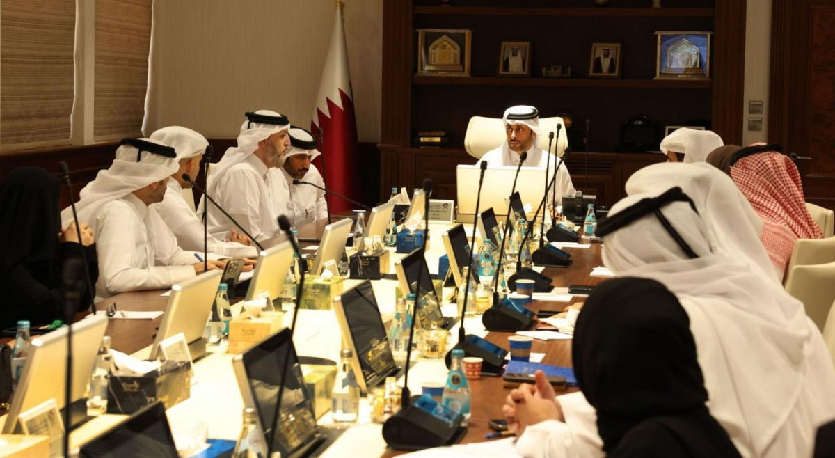 Minister of Municipality H E Abdullah bin Hamad bin Abdullah Al Attiyah chairing the meeting.
