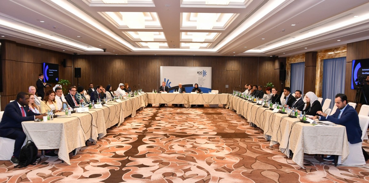 Officials during the launch of ICC Qatar Environment & Energy Commission, recently.