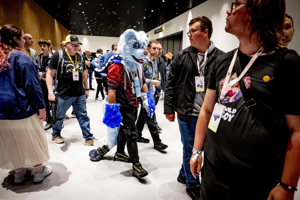 People attend the international event TwitchCon Europe at the Ahoy area in Rotterdam on May 31, 2025. (Photo by Robin Utrecht / ANP / AFP)