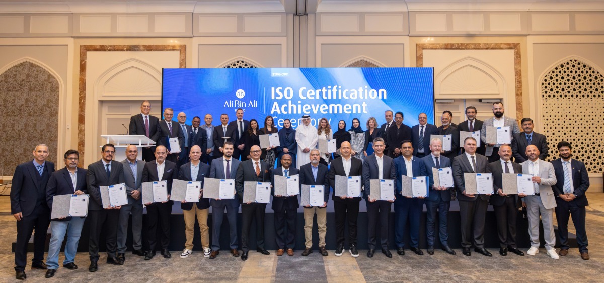 Officials during the ISO Certification Award.