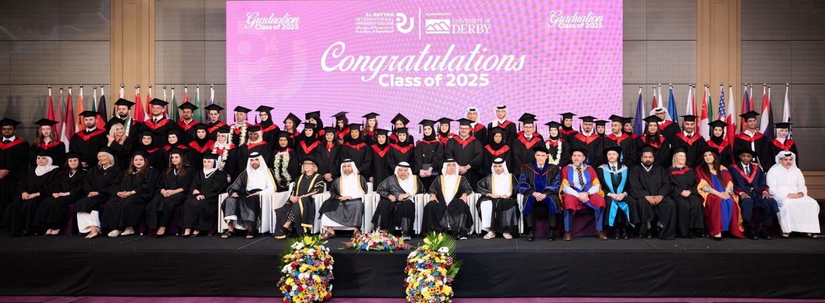  Graduating students and officials during the ceremony.