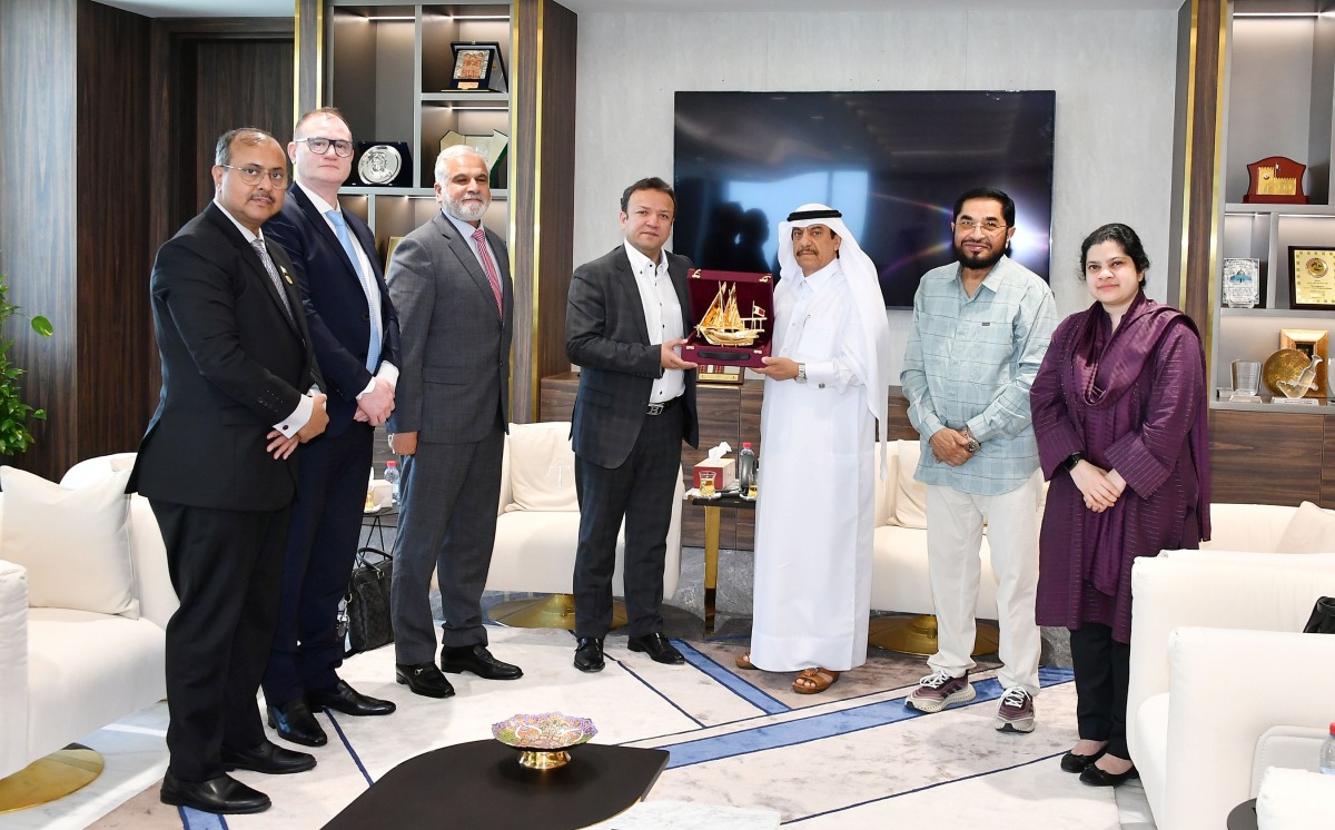 Qatar Chamber and Sialkot Chamber of Commerce and Industry officials during the meeting.