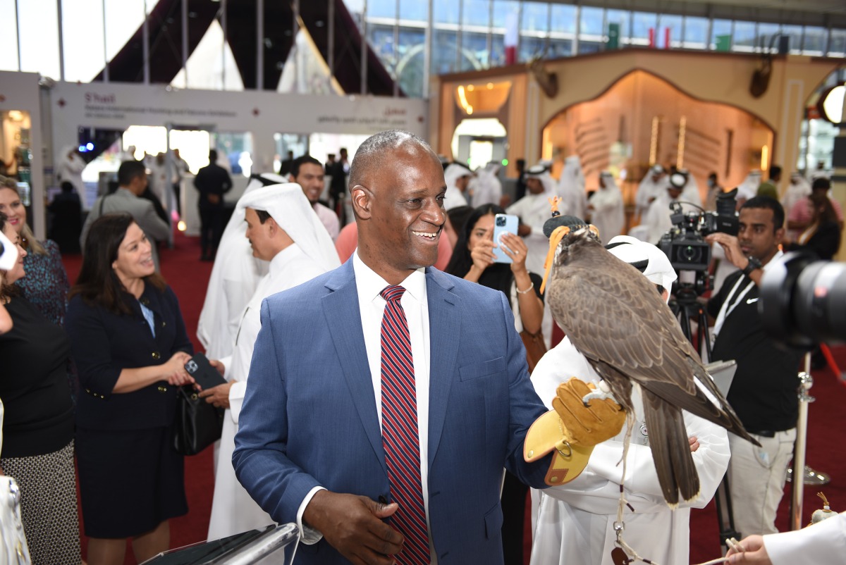 Ambassador Timmy Davis at the S’Hail Katara International Hunting and Falcons Exhibition