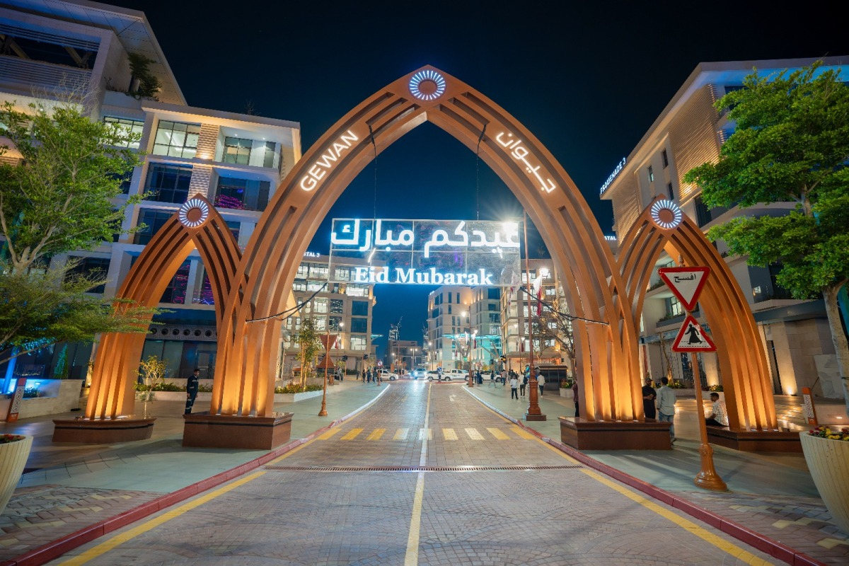 Eid decorations at Gewan Islands in preparation for the festivities.
