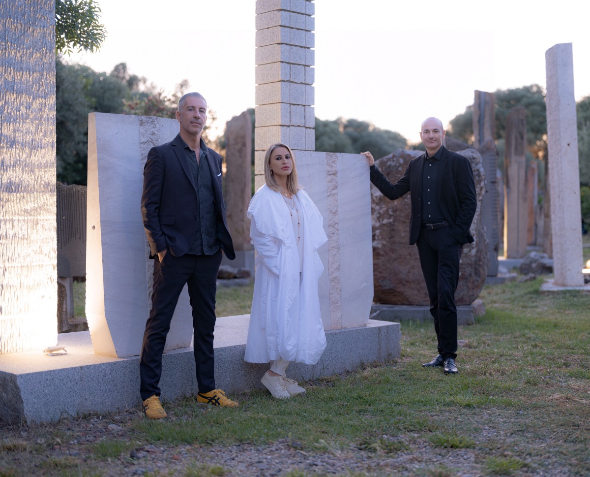 Dana Alfardan with Festival’s Artistic Director Andrea Granitzio and Music Director Giovanni Pasini