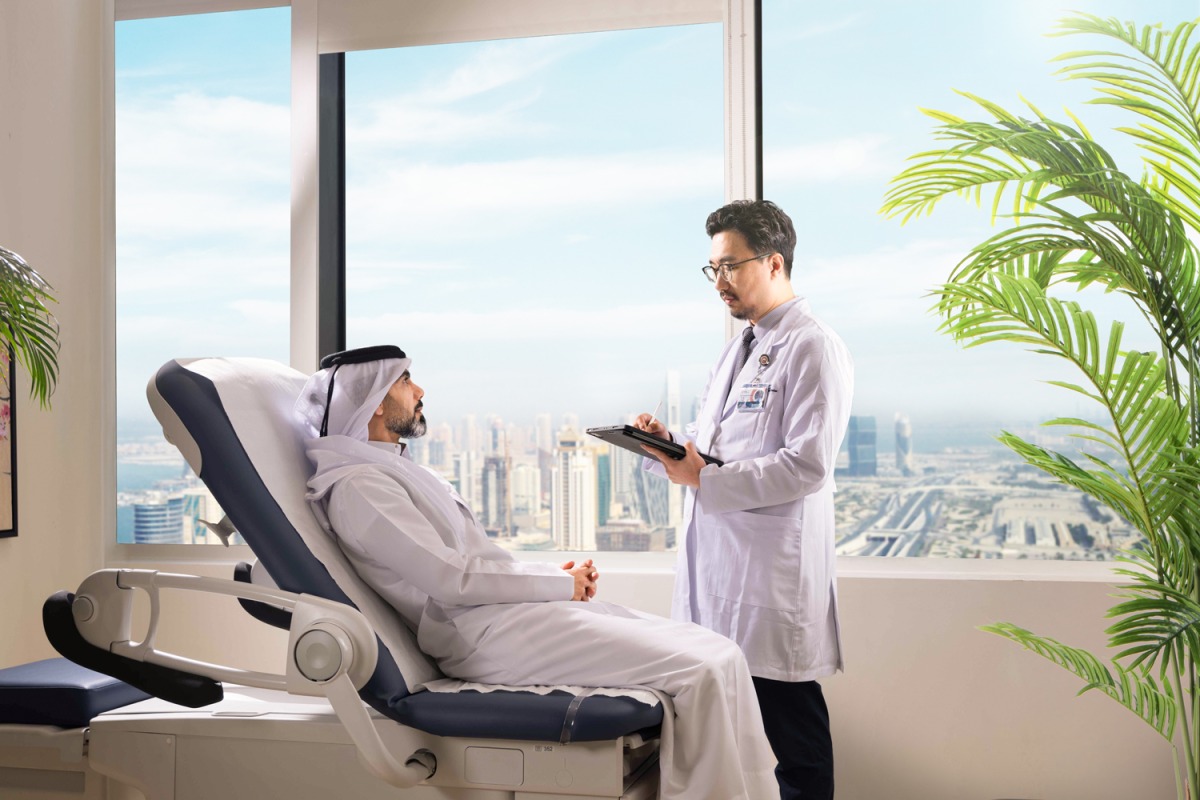 A doctor attending a patient.