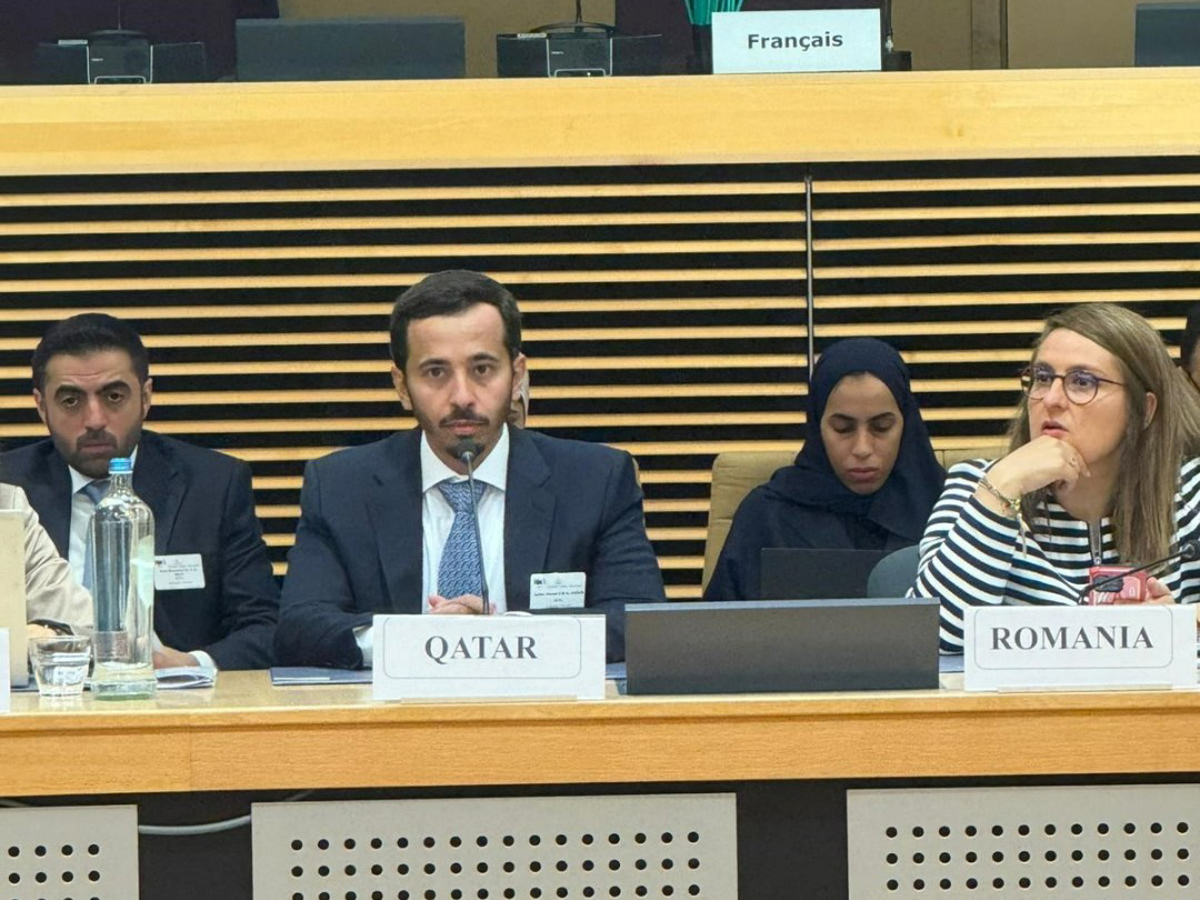 Acting Director of the International Cooperation Department at the Ministry of Foreign Affairs Sultan bin Ahmed Al-Asiri with other delegates at the event.
